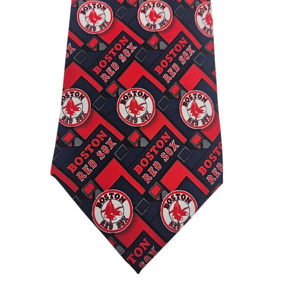 Eagle Neckwear BOSTON RED SOX 100% Silk Tie Men's Necktie MLB Baseball Wide 58" - Picture 1 of 5
